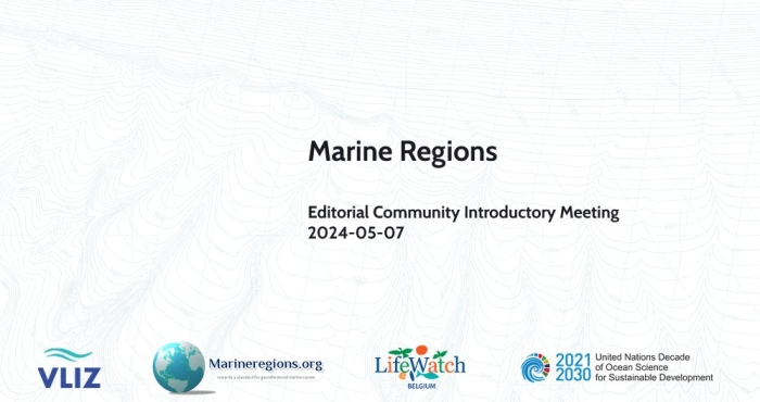 Marine Regions hosts introductory meeting for renewed Editorial Community Marine Regions hosts introductory meeting for renewed Editorial Community