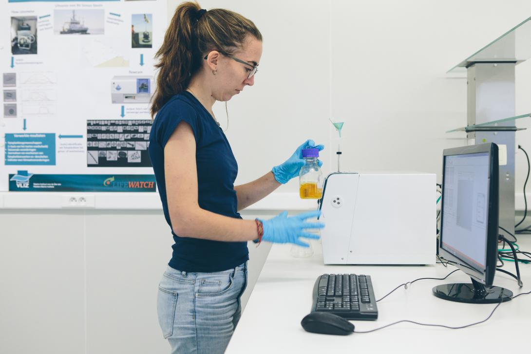 sarah in lab