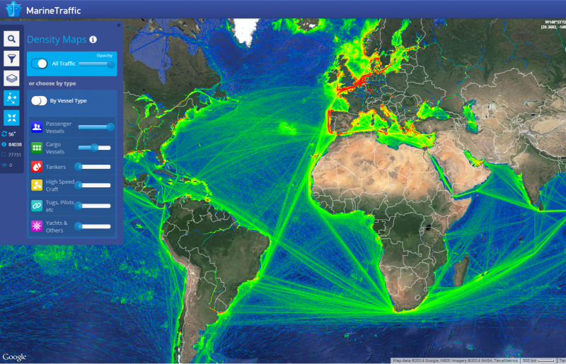 marine traffic map
