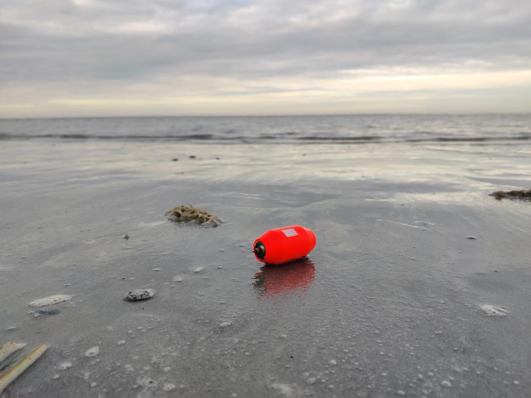 tracking device on beach